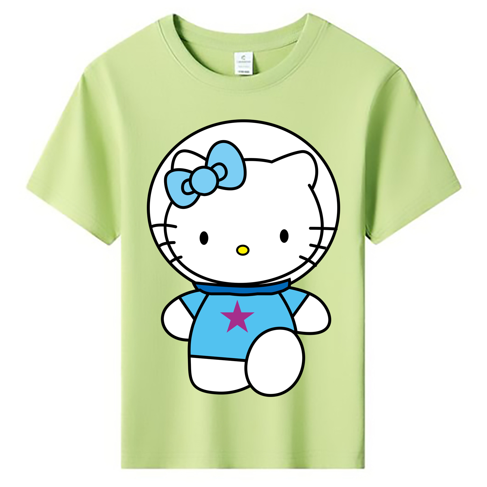 （画像用） Hello Kitty ハローキティ 綿100％キッズTシャツ（フロントプリント）